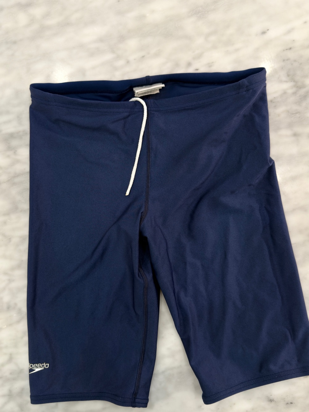 Speedo Navy Swim Jammers with White Drawcord